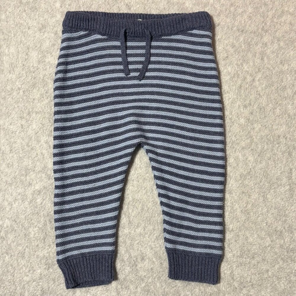 Rene Rofe Infant Baby 6-9M Blue Knit Stripe Pants Pull On